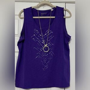 Zenergy by Chico’s by “Sammie”Sequin Scoop Tank!
